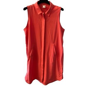 Lole Olivie Coral Sleeveless Shirt Dress Size XL NWOT